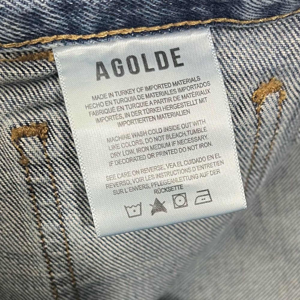 AGOLDE Cooper High Rise Relaxed Fit Cargo Denim Jeans Size 27 NWT Regulation - Picture 8 of 10
